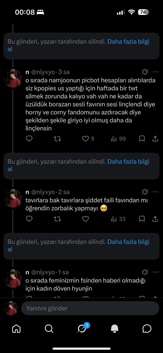 nlyvyo's tweet photo. konuşup konuşup twt sildikleri için iki gün sonra masum ve mağdur ayağına kolayca yatan staylerin ezberlediğimiz hareketleri 🤣🤣 her seferinde cevap veremeyince hesap gizleyip twt siliyorlar sonra hiçbir şey olmamış gibi kaldıkları yerden devam. stratejinizi skerler sizin https://t.co/5b2TjEtwhw