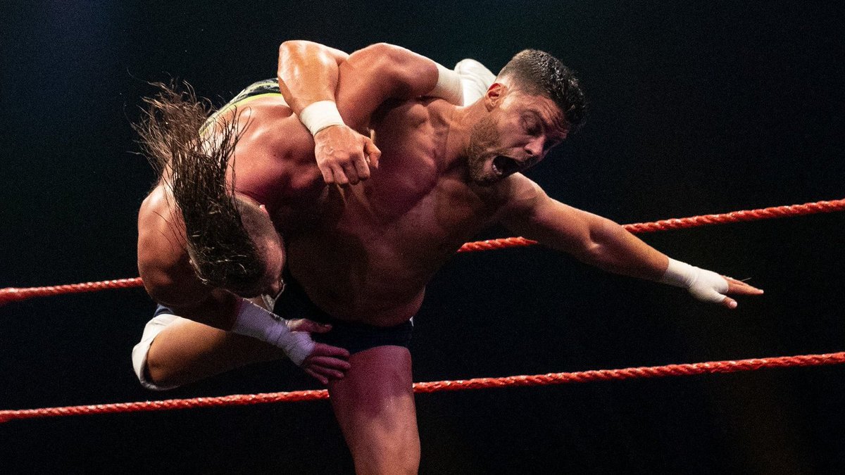 NXTUK_Legacy's tweet photo. Sept. 30, 2021:
At BT Sport Studios, Gallus' Joe Coffey defeated Jordan Devlin with All The Best for the Bells thanks to a slight distraction from his brother, Mark Coffey. #NXTUK
πΈ WWE https://t.co/ghT8RBbx5u
