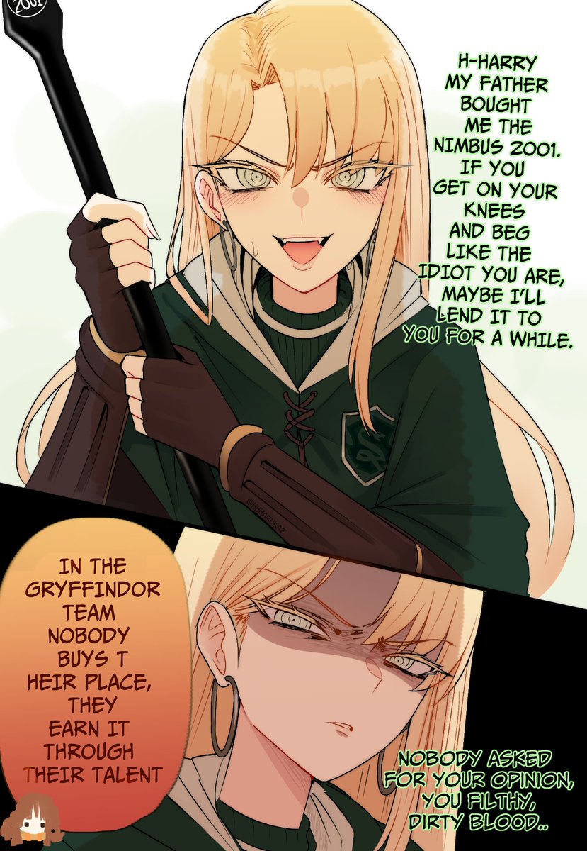 HHHarukaz's tweet photo. Finally I have an excuse to draw something related to Harry Potter, Fem Draco Malfoy . https://t.co/yUziIZRK16