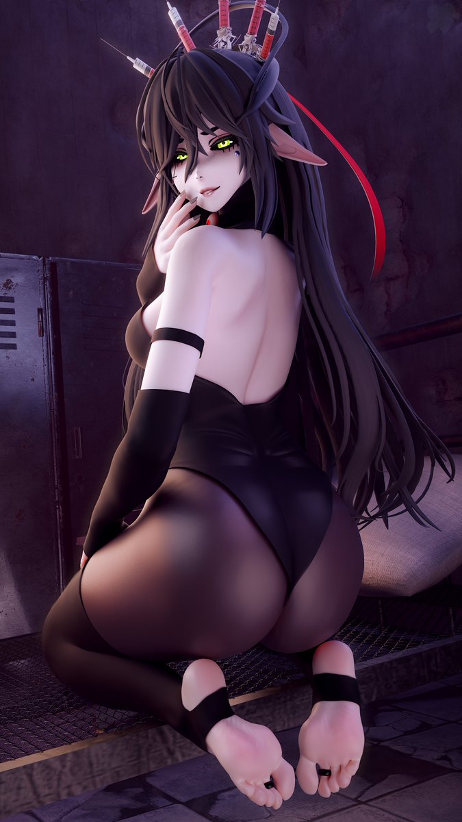 Pippers02's tweet photo. I took some time today to work on this piece featuring Layna Lazar!

I love playing with the colours and lighting with her model, since working with her paler skin tone and those flushes of red on the soles of her feet and other places is interesting and fun! 💉🩸

#LaynaLazART https://t.co/ajh5qqE1UQ