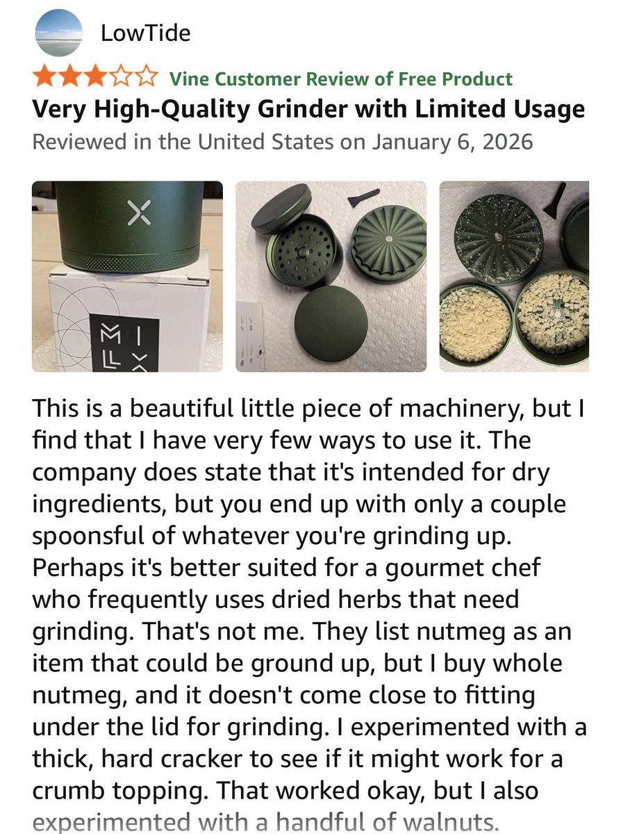 chopkhia's tweet photo. i love seeing people review "spice" grinders on amazon thinking it's actually for spices https://t.co/AwWhDfoprQ