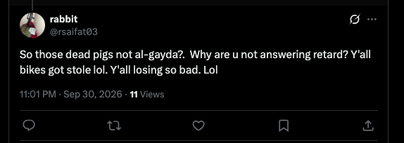 14xO42's tweet photo. @rsaifat03 @tawjihat awwww why'd you delete your tweet you ape? scared? https://t.co/eAA0f8YSVr