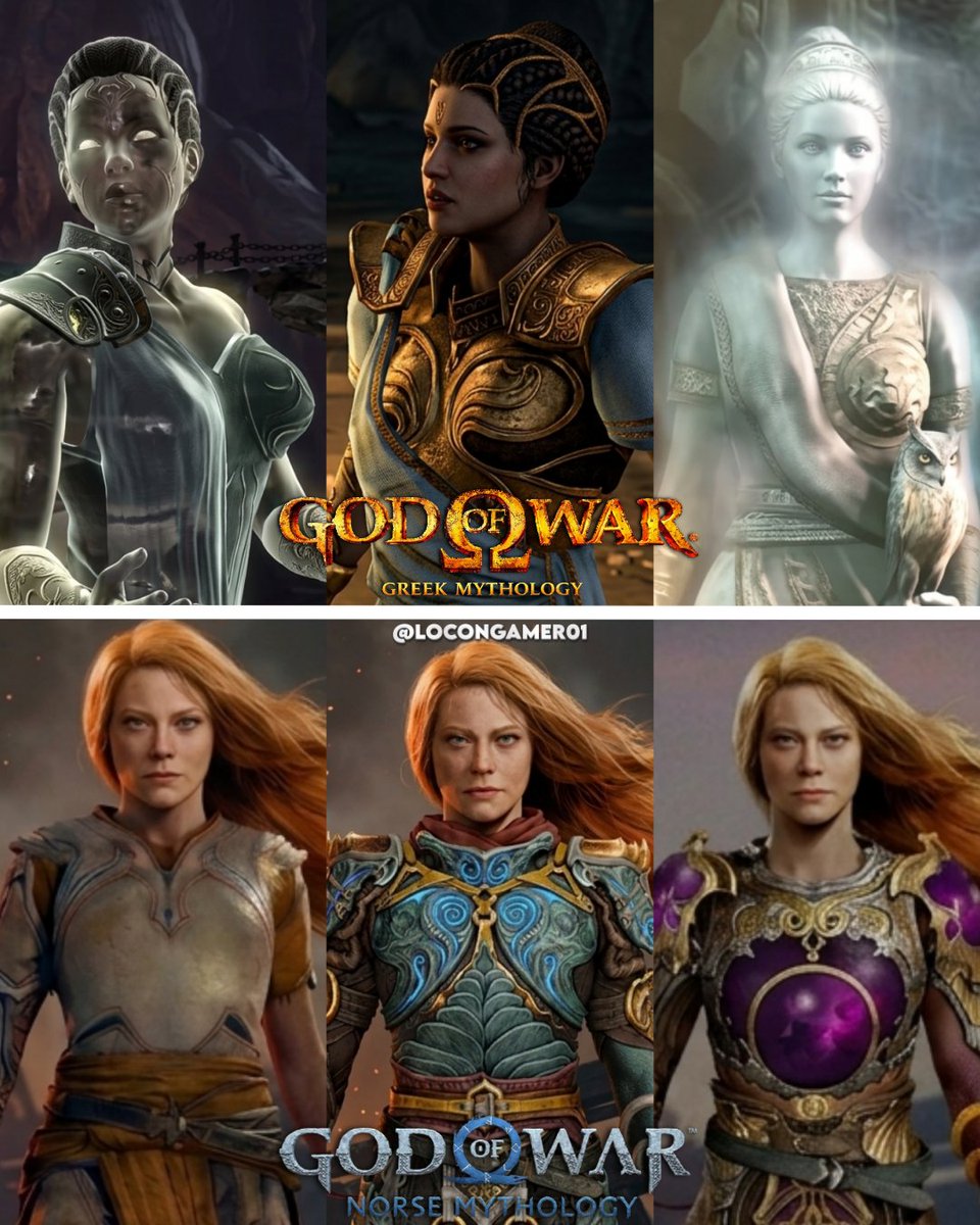 LOCONGAMER01's tweet photo. Atenea en el GoW griego lleva peto con forma.
Faye en Laufey, no.
Santa Mónica sí sabe modelar el torso. En Faye eligieron otro corte. https://t.co/ubQ00vh85O