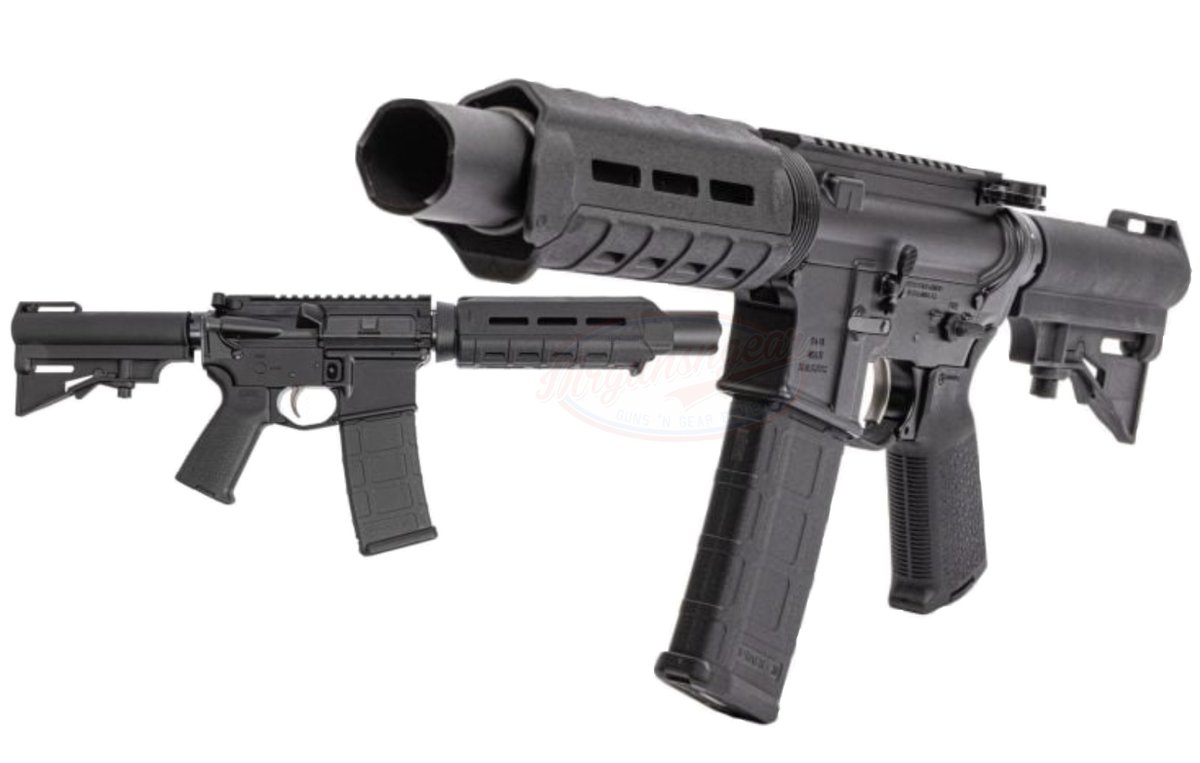 Mrgunsngear's tweet photo. PSA Marauder AR15 pistol with 7'' 300BLK nitrided barrel, flash can muzzle device recessed into a Magpul MLOK handguard, Magpul grip/trigger guard, and H&amp;R adjustable brace for $399 currently here: https://t.co/EGDRCv4ZlN

#300BLK #PDW #AR15 #Marauder https://t.co/zmOnOqF0QK