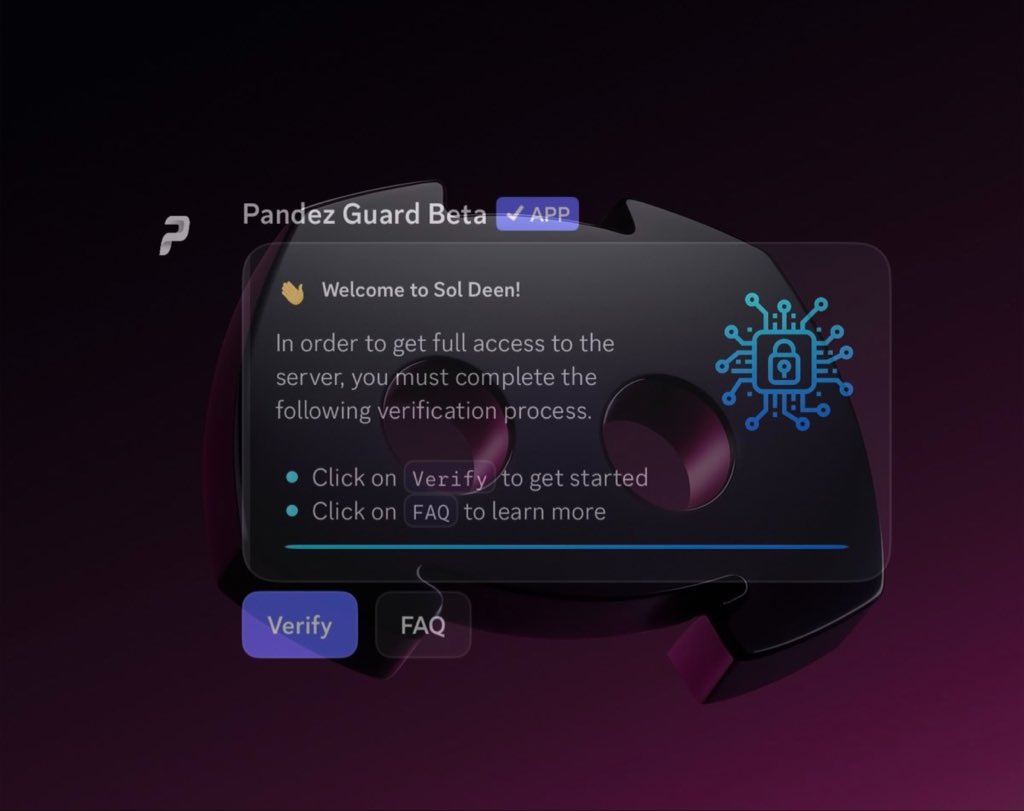 x__mark's tweet photo. If you're building a Discord server and looking for a security tool, Pandez Guard Beta is a fantastic option

It's free to use, effortless to configure, and gives new members a smooth verification experience

Note - This is just my opinion based on my experience. Always DYOR! https://t.co/WSrfVs3hV4