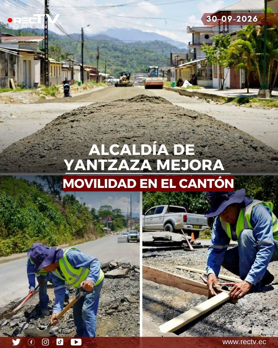 RecTVonline's tweet photo. #RecTv | La Alcaldía de #Yantzaza, mejora la movilidad en la comunidad, con las siguientes actividades:
En los barrios 18 de Noviembre y Amazonas avanzan los trabajos de construcción de dos rompevelocidades, coordinados con sus respectivos dirigentes barriales. https://t.co/KhzQeVXX9N