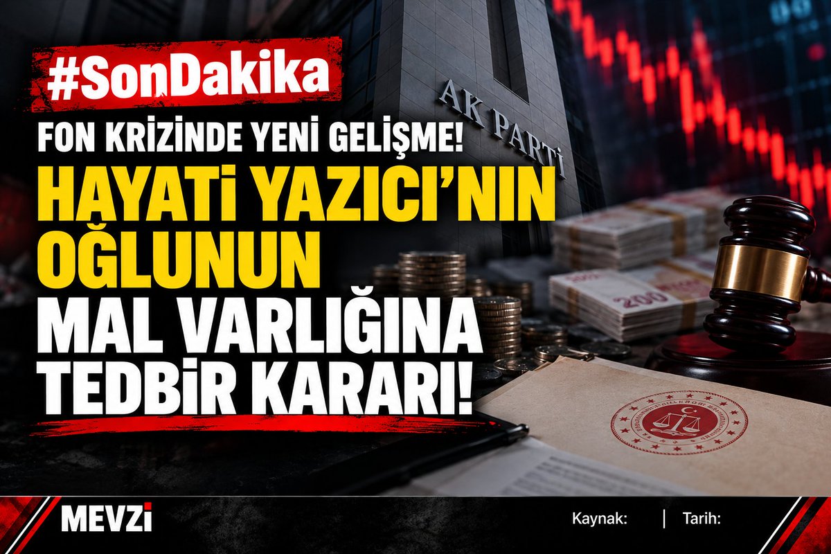 vatanmevzisi's tweet photo. 🚨 FON SORUŞTURMASI HAYATİ YAZICI’NIN OĞLUNA UZANDI!

İstanbul Cumhuriyet Başsavcılığı’nın yürüttüğü fon soruşturmasında, AKP Genel Başkan Yardımcısı Hayati Yazıcı’nın oğlu Mustafa Yazıcı’nın mal varlığına yönelik tedbir talep edildi.

Mustafa Yazıcı’nın da aralarında bulunduğu 30 kişi için sermaye piyasası araçlarının dondurulması ve mal varlığını azaltıcı işlemlerin engellenmesi istendi.

#SonDakika #FonSoruşturması #MustafaYazıcı #HayatiYazıcı #AKP

Kaynak: İstanbul Cumhuriyet Başsavcılığı soruşturma evrakı / Ahmet Şık