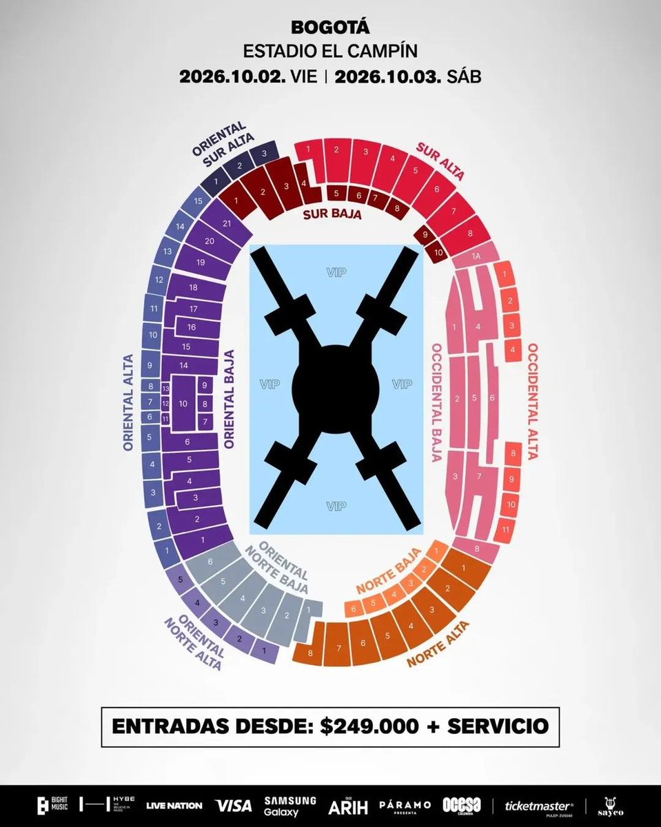 Kticketicon's tweet photo. 💜 Boletos para BTS Bogotá disponibles 💜
Vendo 3 boletos
🗓️ 2 de octubre
Referencia: Cambio a asientos con mejor vista.

🎟️ Transferencia directa a Ticketmaster disponible.

📩 ¿Te interesa comprar? Envía un mensaje directo. https://t.co/WS1ODucqpY