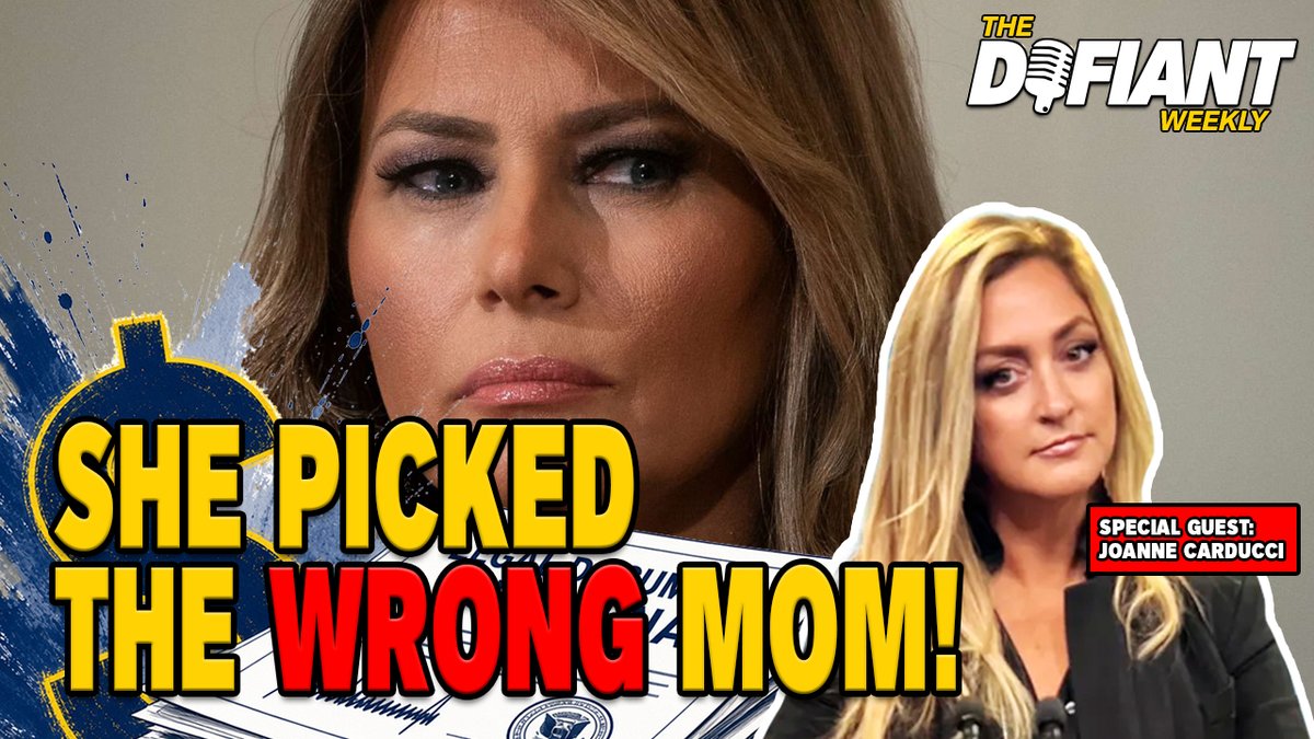 mmpadellan's tweet photo. Melania trump spent MONTHS trying to bankrupt a single mom over a tweet about Epstein.  She wanted a public apology, a takedown, AND MILLIONS!!! 

@JoJoFromJerz joins me to tell HER side. 🔥

LIVE on my YouTube at 6:30PM ET! https://t.co/klxAAo5hBX
