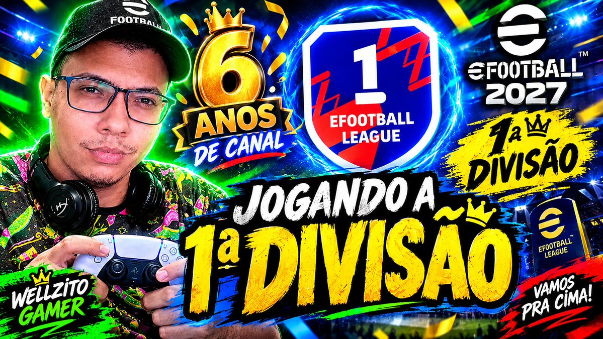 WellzitoGamer's tweet photo. 🎉 6 ANOS DE WELLZITO GAMER! ❤️
VEM COMEMORAR COMIGO?https://t.co/oVSKMl7EMd

#efootball #efootballmobile #efootball2027 #efootball27 https://t.co/VWiOJlNyOe