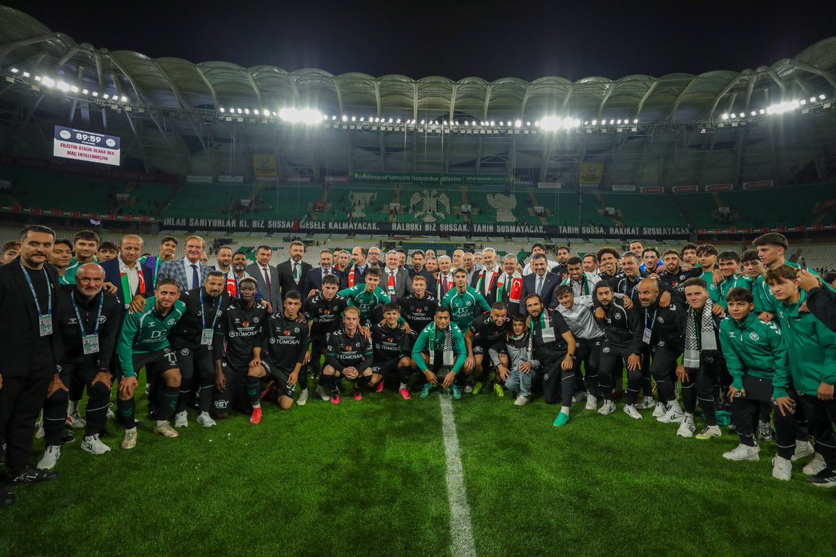 konyaspor's tweet photo. Konya'dan Filistin'e selam olsun. 🇹🇷🇵🇸 https://t.co/duRPfp9djZ