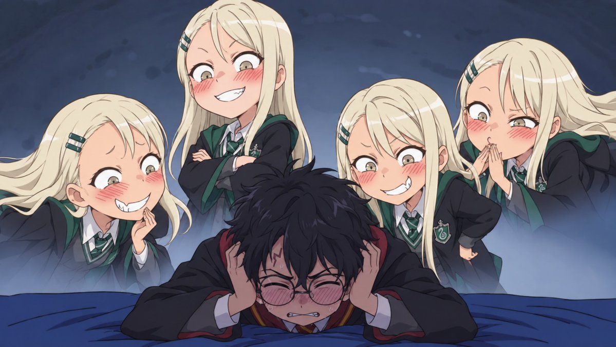logosoverflow's tweet photo. Malfoid: "Eeew! Potter, you are so creepy! I bet you're imagining lewd things about me! Fufufufu!" https://t.co/RRkH8b2aSM