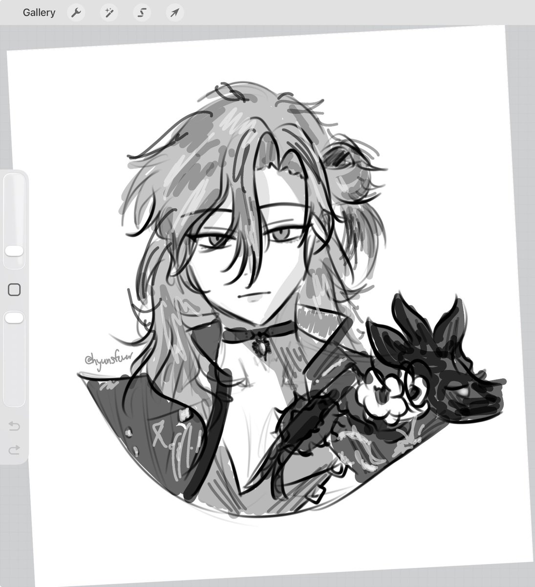 hyunsfever's tweet photo. Doodle!! 💙🫶 (I REMEMBERED TO POST IT RAHHHH) #Gallarie https://t.co/JdkyKcv37e
