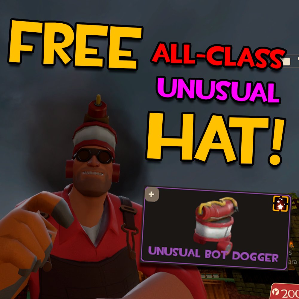 MerchantTF's tweet photo. WELCOME TO A FREE GIVEAWAY FOR A TF2 ALL CLASS UNUSUAL HAT! 💸💸💸

Follow this steps to participate:
💸Follow @MerchantTF 
💸Repost and like this giveaway
💸Tag a friend

Winner will be picked in 7 days! Good luck! https://t.co/Nxjf0OVG25