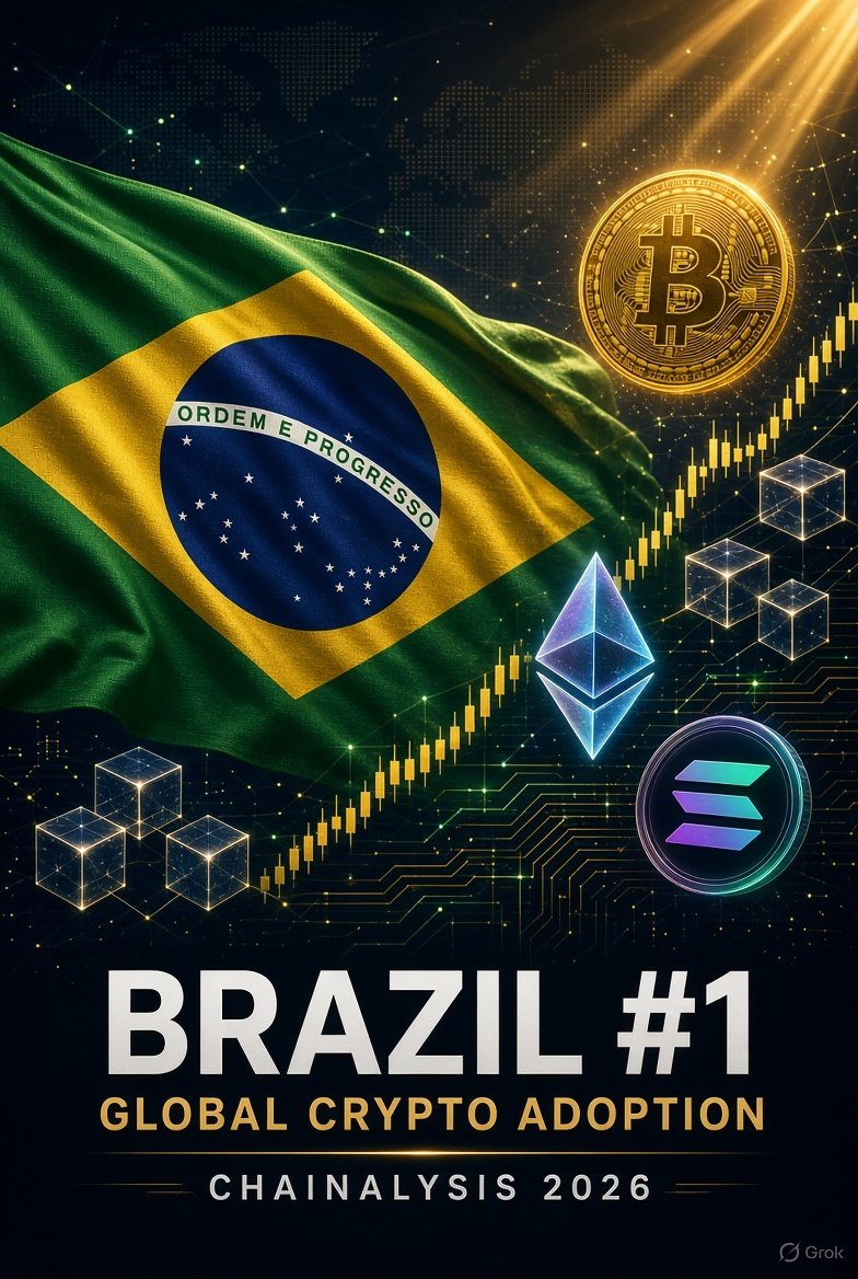 CrypMvs's tweet photo. The US meta has pivotted. Brazil is now the #1 country in the world for crypto adoption. 

Not hype. Chainalysis.

$252.5 billion in activity.
Beat the US.
Beat Nigeria. 
Beat Japan.

Balanced across flows, P2P, balances, and cross-border use.

The real story: stablecoins.

Brazil’s stablecoin economy jumped 495%.
P2P exploded.
Local exchanges took more share.

Almost half of Latin America’s crypto now flows through Brazil.

Pix already owns everyday payments.

Crypto is becoming the layer for dollar access, remittances, B2B liquidity, and savings.

Green and yellow is leading the on-chain world. 

#WEB3 #Bitcoin #Ethereum #Robinhood #Solana #PulseChain