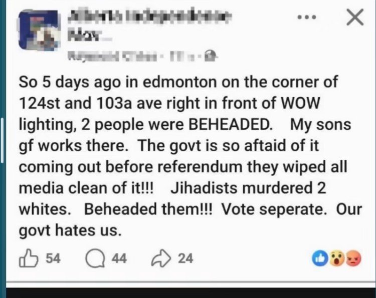 MatrixRonan's tweet photo. Looking for more info on this.

Jihadists in Edmonton Alberta, possible beheading of two caucasians. https://t.co/PkkhTpWEU9