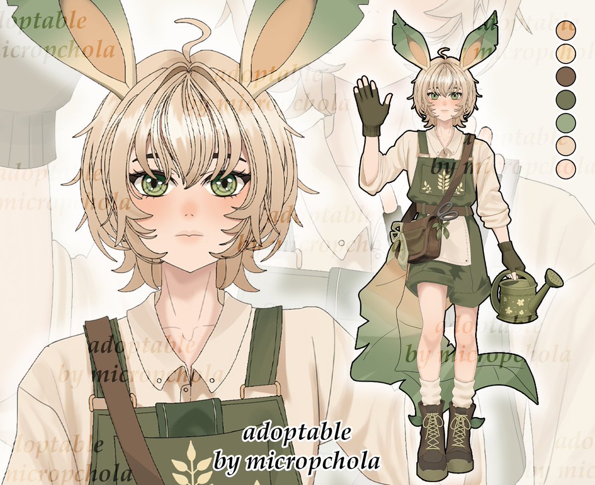 MicroPchola's tweet photo. Leafeon pokemon adopt https://t.co/gwQnvhbh4G