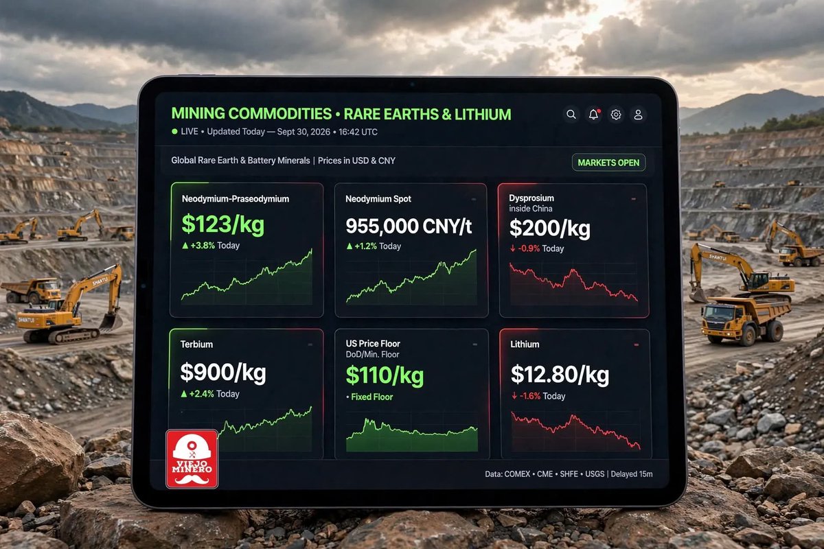 Marcopa51736381's tweet photo. Precio de los minerales raros hoy: https://t.co/AhZgs9gobN