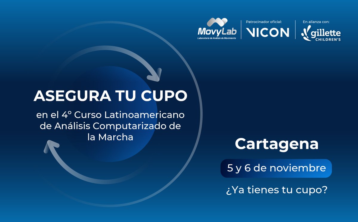 MovyLab's tweet photo. Participa en el 4.º Curso Latinoamericano de Análisis Computarizado de la Marcha.
🔬 Conferencias y talleres
🧠 Interpretación clínica
📊 5 casos clínicos
🌎 Profesionales de Latinoamérica
Precurso virtual: 27 de octubre.
Cupos limitados.
Inscripciones: https://t.co/qIRp2c6kat https://t.co/zx6L91Znxa