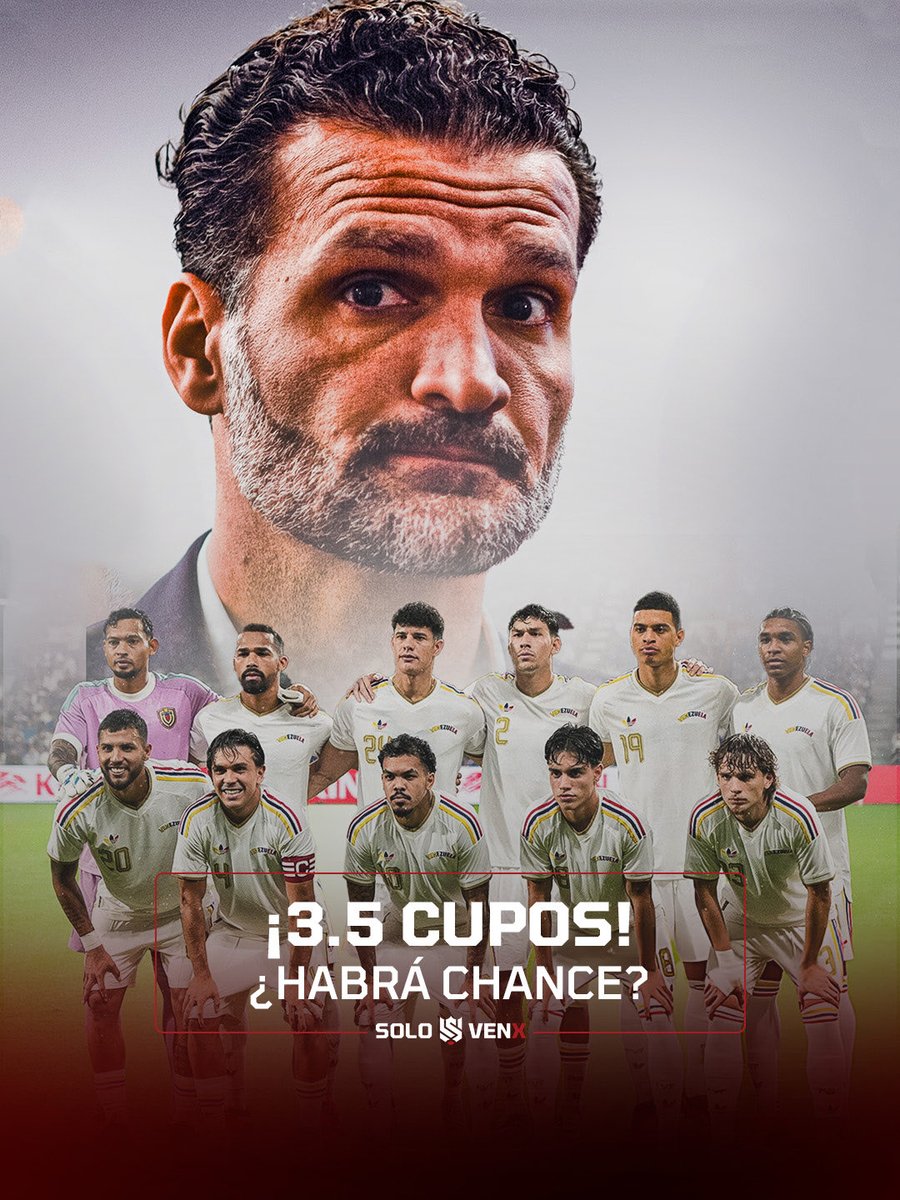 SOLOVENEX_'s tweet photo. De confirmarse, ¿habrá chance? • 🤯📈
Venezuela se prepararía para una batalla vs. Brasil, Ecuador, Colombia, Chile, Perú y Bolivia por un cupo al #Mundial 2030.
A pesar de ser países anfitriones, #ARG, #URU y #PAR no liberarían cupos (FIFA). ¿Y ahora?
#SVX / #Eliminatorias https://t.co/YmXPj9ZO7Y