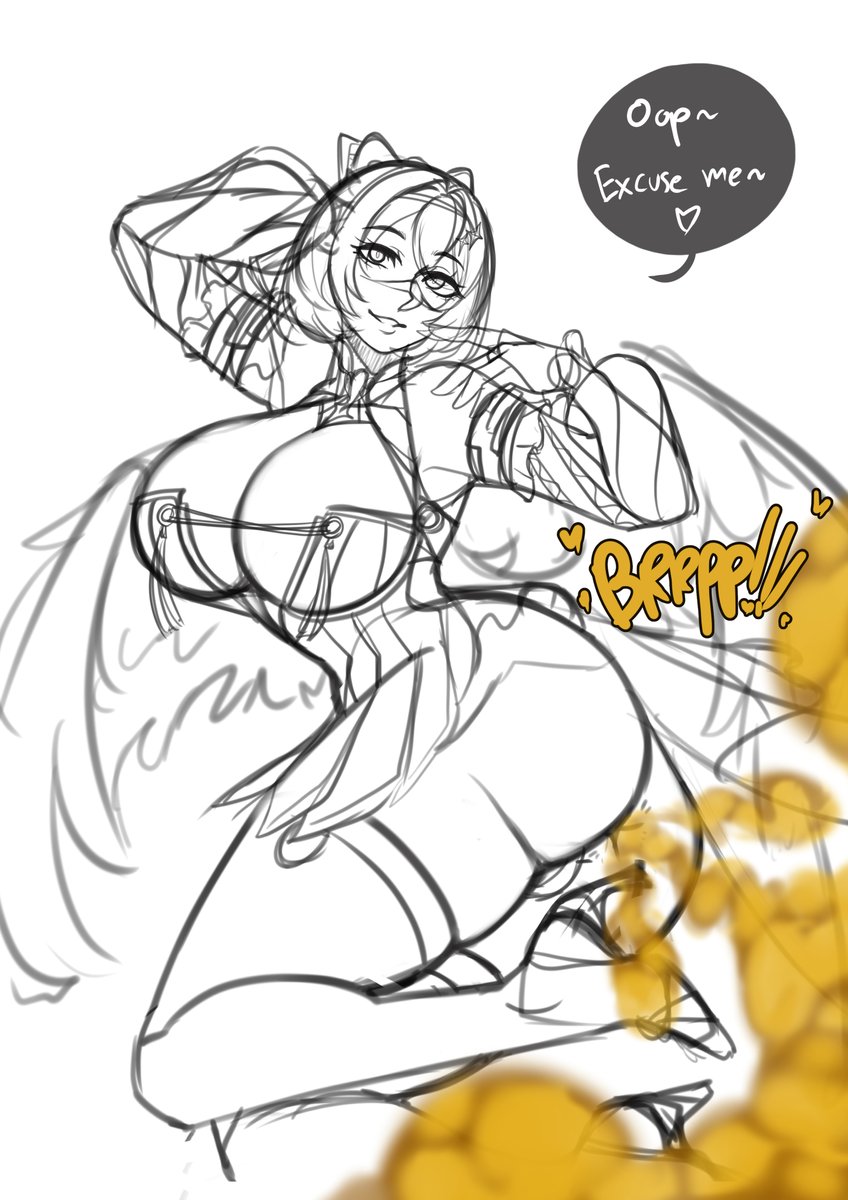 SisChro's tweet photo. Remielle Seduce!!!

Remielle landing in front of you.
She almost stop but before it happen. . . she farts direct to your face and just. . . "Excuse me>w<"

Colored Version in My P@treon/Subscribest@r
https://t.co/IhonW6OcLu https://t.co/KBEp724sLw