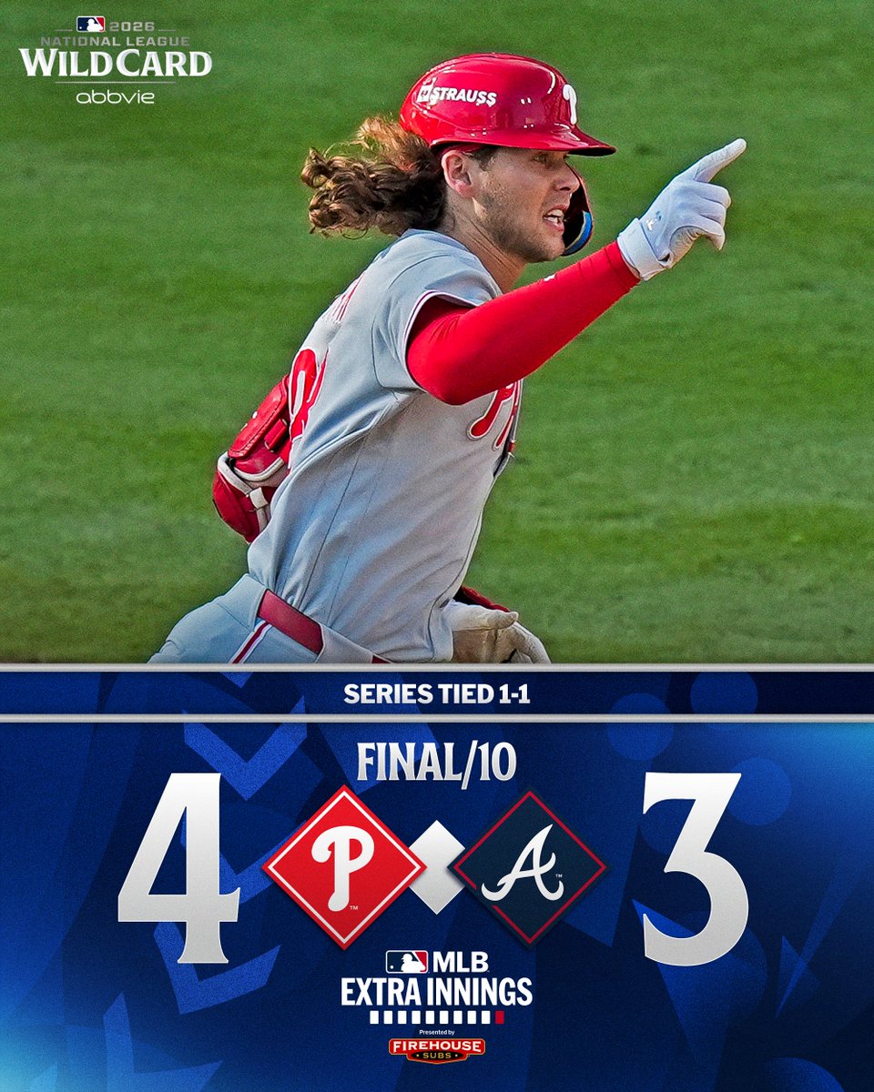 THE PHILLIES WIN GAME 2

GAME 3 TOMORROW! 

(MLB x @​FirehouseSubs) 
 [📷](https://pbs.twimg.com/media/HTfouv5XUAAYi6F.jpg) https://pbs.twimg.com/media/HTfouv5X