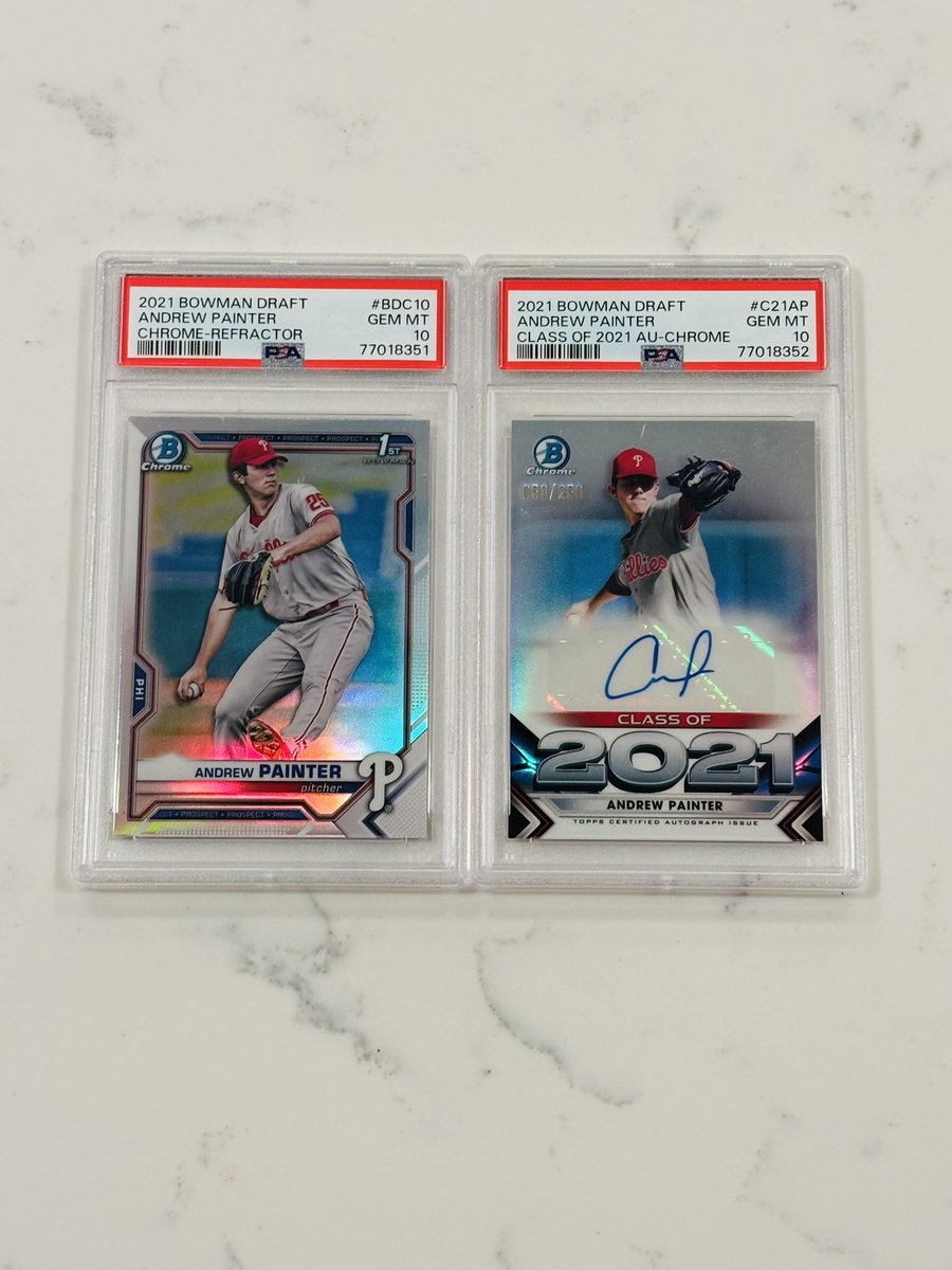 a_pep11's tweet photo. Painter 3 inning save in a huge playoff moment. Kids legit and has been great since returning to the team. take both PSA 10s for $750 shipped OTO #PepSales  @sports_sell @CrdboyC @sportsfanmedia @HobbyRetweet_ @ILOVECOLLECTING https://t.co/k4M2qVNbZJ