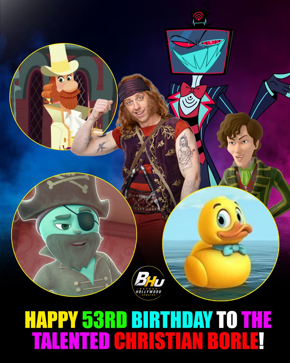 BeyondHUpdate's tweet photo. Happy 53rd Birthday to Christian Borle — The Voice of Vox!

Born October 1, 1973, acclaimed actor, singer and voice performer Christian Borle celebrates his 53rd birthday today. From Broadway stages to television and animation, Borle has built a remarkably versatile career.
• Vox — Hazbin Hotel
• Rusty Topsail — Vampirina
• Father — Tangled: The Series / Rapunzel’s Tangled Adventure
• Lucky — Lucky Duck
• Slickwell — Sofia the First
Television audiences may also recognize him from NBC’s Smash and Peter Pan Live!, while animation fans now know his unmistakable performance as the television-themed Overlord Vox in Hazbin Hotel.
#ChristianBorle #HappyBirthdayChristianBorle #HazbinHotel