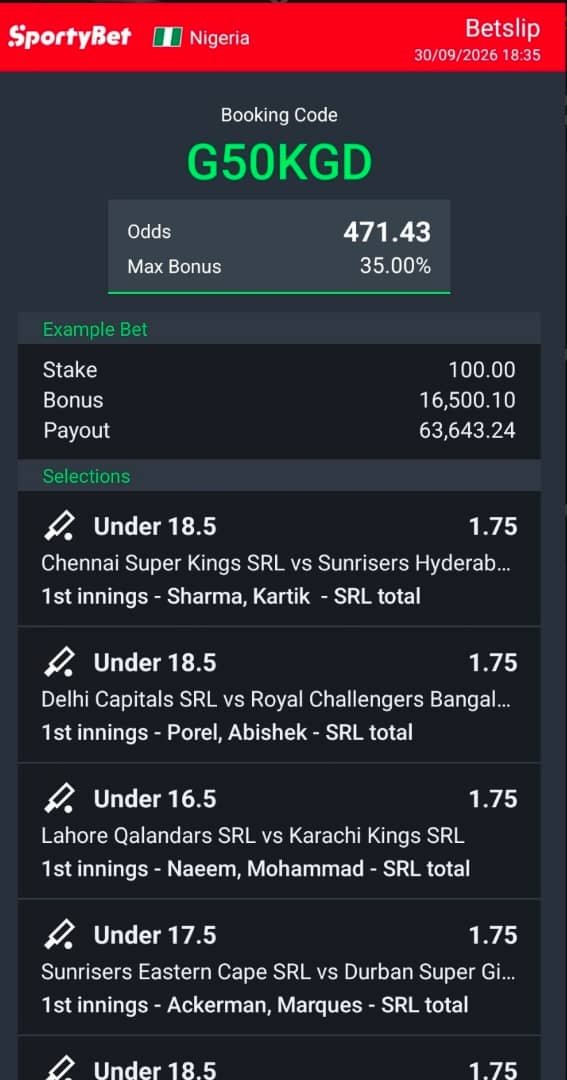 BETPROFITS1's tweet photo. 500 &amp; 850 ODDS CRICKET ✅✅✅ https://t.co/xV9oZhJQ4a
