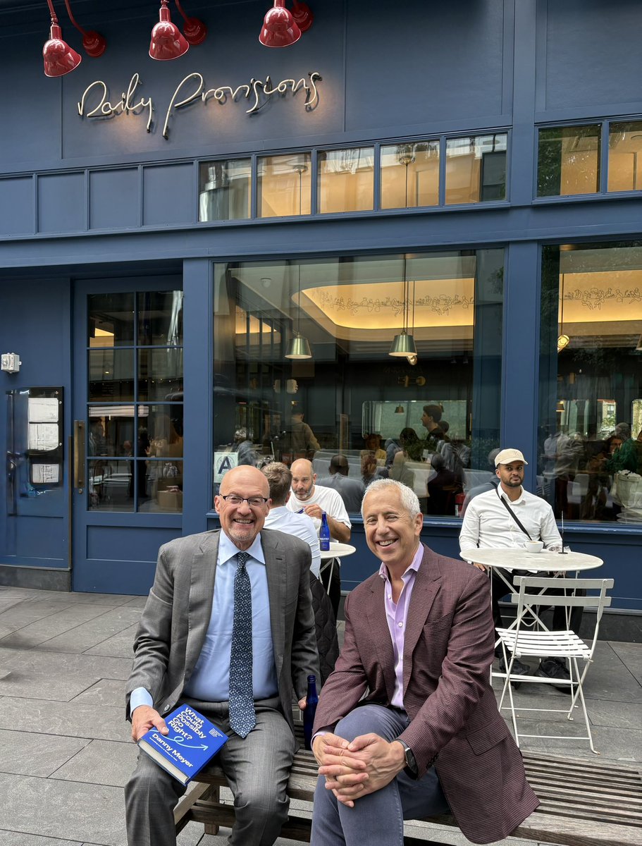 jimcramer's tweet photo. The one and only Danny Meyer wrote an incredible book about navigating the complexities of business… a must read! And on @MadMoneyOnCNBC tonight! 

@dhmeyer https://t.co/pA1P2e7JjL