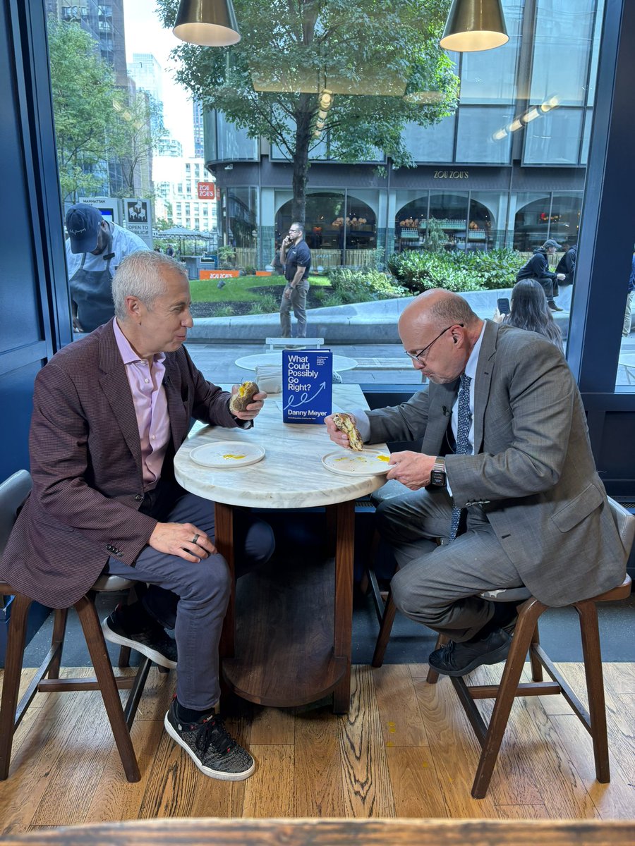 jimcramer's tweet photo. The one and only Danny Meyer wrote an incredible book about navigating the complexities of business… a must read! And on @MadMoneyOnCNBC tonight! 

@dhmeyer https://t.co/pA1P2e7JjL