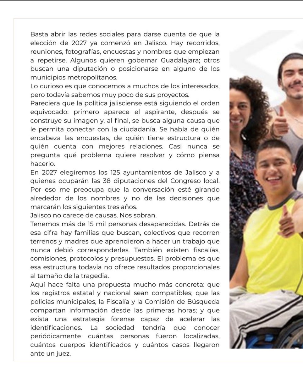 HikuryCalderon's tweet photo. ¿Qué quieren resolver quienes aspiran a gobernar Jalisco y cómo piensan hacerlo?

Les comparto mi columna “Candidatos en busca de una causa”, en Metropolitics.
3/4 👇🏽 https://t.co/mRLjvLhC5A