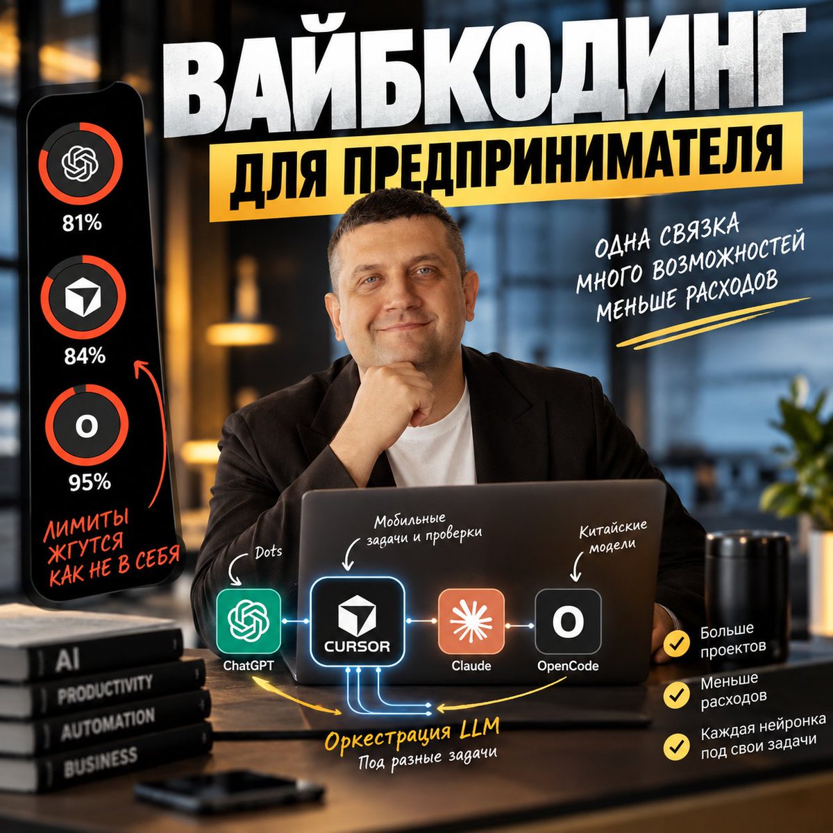 aistanislav's tweet photo. Я выстроил работу через оркестрацию LLM на Cursor. Если много проектов то лимиты жгутся как не в себя. Приходится подключать и OpenCode с китайскими нейронками. Короче, без связки не обойтись. Иначе бабки вылетят в трубу.
ChatGpt спер очередную фичу у Илона Маска - Grok Bot. https://t.co/pojP0sxVLv