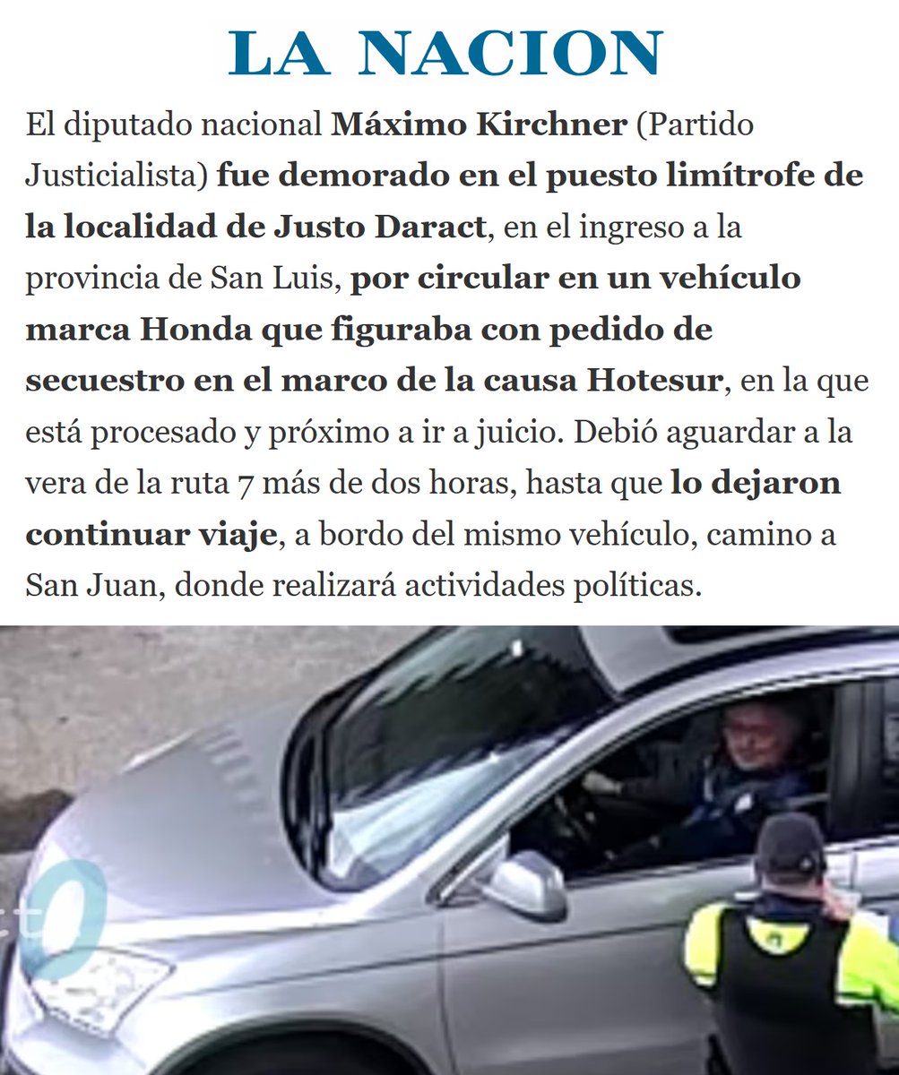 porquetendencia's tweet photo. "Máximo Kirchner":
Porque informan que estuvo demorado en un control en San Luis por circular con un auto que figuraba con pedido de secuestro https://t.co/VDjk8nxIVh