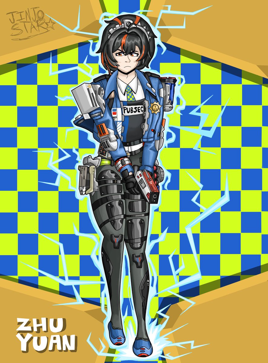 jinjostar05's tweet photo. Officer Zhu yuan #zzzero #ZenlessZoneZero #fanart https://t.co/mvtzViqONO