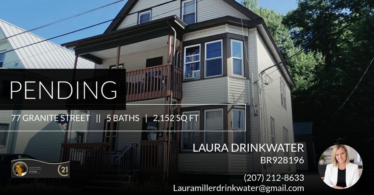Lauradrinkh20's tweet photo. This listing is now pending sale! If you're interested in buying or selling your home, don't hesitate to reach out at (207) 212-8633.

Laura Drinkwater
Your local expert
Century 21 Advantage
207-212-8633 https://t.co/3jaKDikWWG