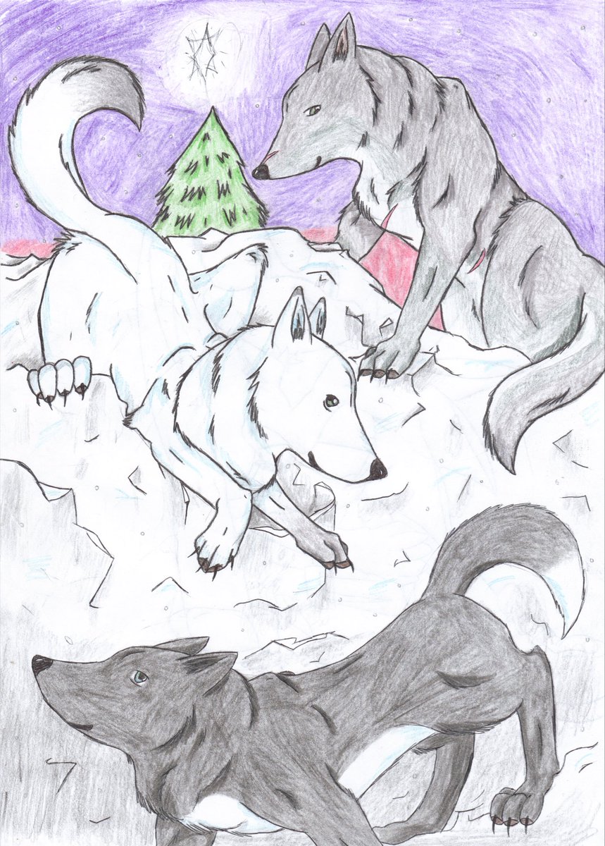 cottagepunkx's tweet photo. Was I genuinely excited for #wolfstory because I used to be that wolf kid? Yes. Here’s me and my friend’s wolfsonas from 2009 @IzzzyzzzArt https://t.co/NnlHa6yxge