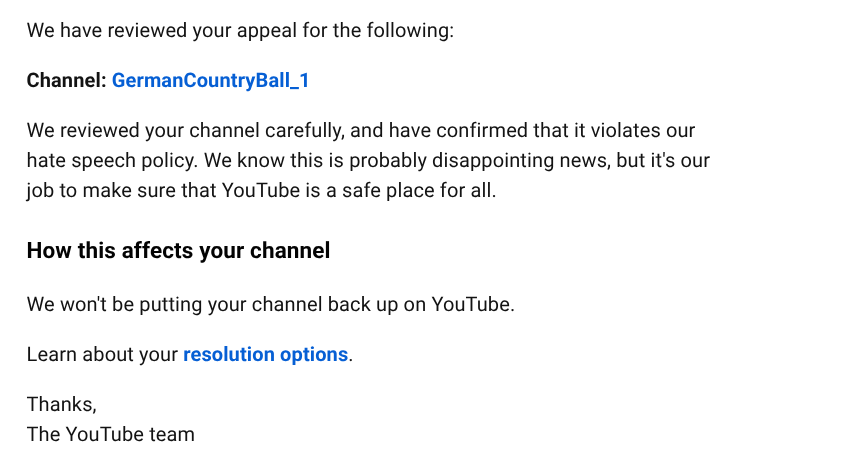 epyk_2's tweet photo. I completely accept that my comment was inappropriate and am 100% willing to take a warning, timeout, or channel strike. I respect your rules. However, you exaggerated what I did by issuing a permanent lifetime ban for a 1-time comment. Please fix this. @TeamYouTube https://t.co/xvxPEwjxXk