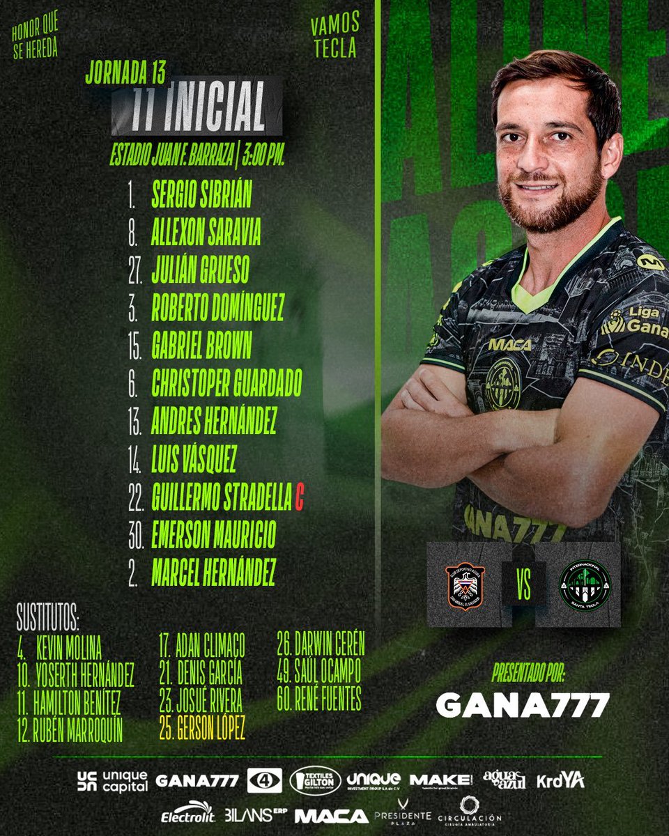 radioyskl's tweet photo. Alineaciones de #InterTecla y #Águila

#PrimeraDivisión #ElSalvador #LMF

Escuchalo a través del 104.1 FM, 770 AM, https://t.co/73buc9pR90 y las plataformas digitales Facebook, X y YouTube. https://t.co/EzCjlSAceY