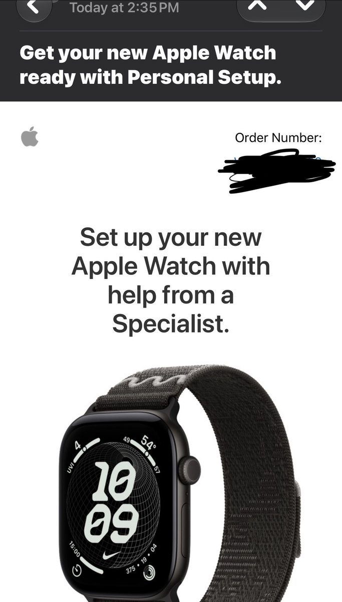 Rtiller21's tweet photo. @thejefflutz @Apple I literally just got the same thing today and had the same exact reaction. It was for a recent watch purchase, but same experience otherwise. 

Such an odd move. Almost a couple weeks old at this point. https://t.co/ZmFbhuXY8X