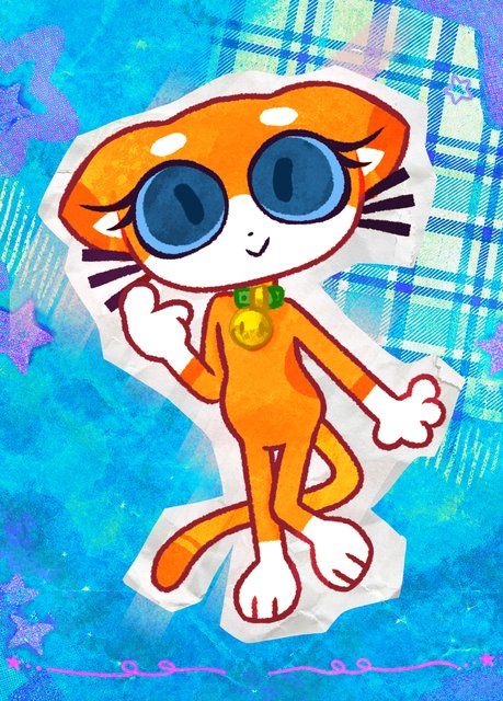 DaisyMittens's tweet photo. yay lookie!! i finished drawing ur oc @INKroroliveLING such a cute orange kitty! hope it brings u super big smiles!! 💖🎁 #NextFridayMagicalMeowMeow #oc #drawingㅤㅤ https://t.co/G4naUptRDW