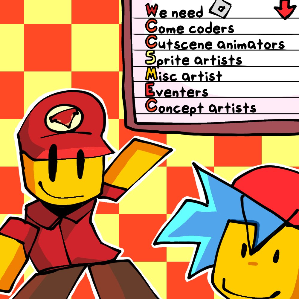 FunkbloxFNF's tweet photo. Hello everyone! FUNKBLOXIA needs help! We have been very slow on progress lately and we need people to come help us!! Please dm: niceboymakesstuff
and send examples of your work! we are looking forward to see your applications! have an amazing day! https://t.co/6CzU5deMj8