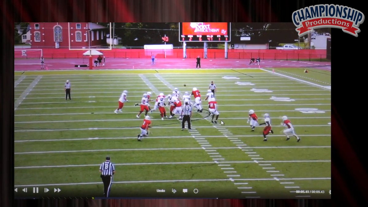 ChampProduction's tweet photo. 🏈Defending Split Flow with the Hang Technique
➡️In this excerpt from @GVVikingFB head coach @CoachEJGVU video: 'Defending RPOs with the 4-2-5 Set Front: Alignments, Gap Exchanges & Coverage Adjustments', the defense works through a hang technique against split flow.  
🌟You will see how a linebacker uses a controlled shuffle before falling into the next available open gap in this clip. The focus is on maintaining gap integrity and adjusting quickly to the tight end’s movement.  ⚡️Learn more here: https://t.co/C6ikzKV1Cm