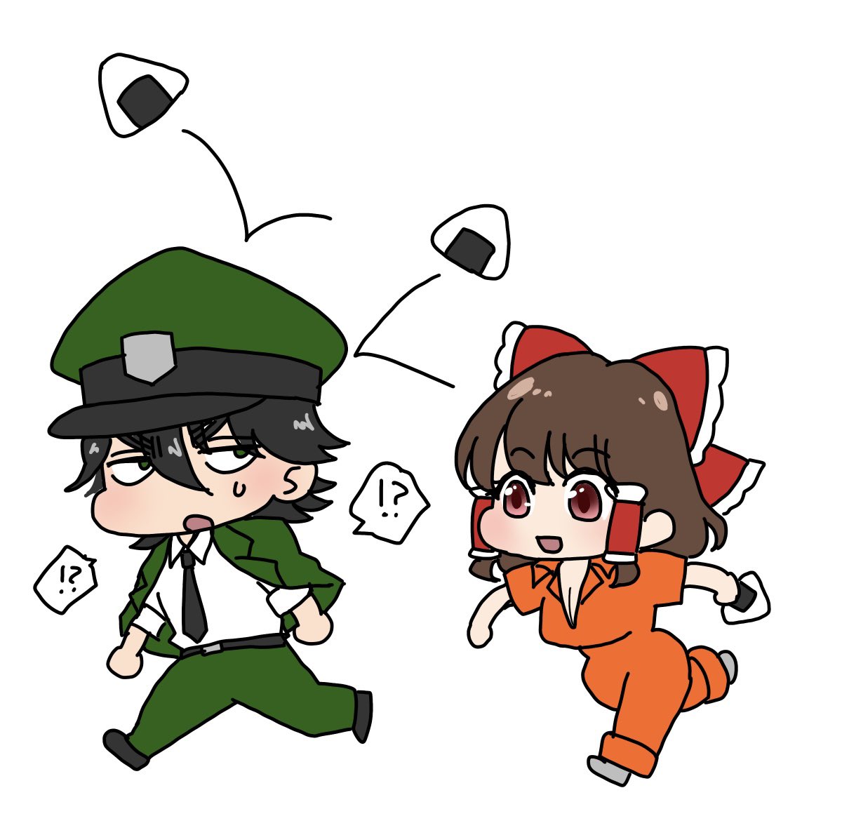 kiki524988's tweet photo. アハト20日目にさっしーにおにぎりを投げてるレちゃんがいる！と教えて頂いて何それ！？！！となって描いてたらくがき https://t.co/XMMQvswsRI