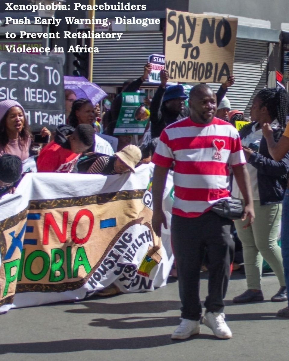 PeaceNewsNet's tweet photo. How can peacebuilders prevent retaliation following the xenophobia in some African countries?

Read the full story to find out:
https://t.co/KyLR7OsSUQ https://t.co/iq0o5515ZH