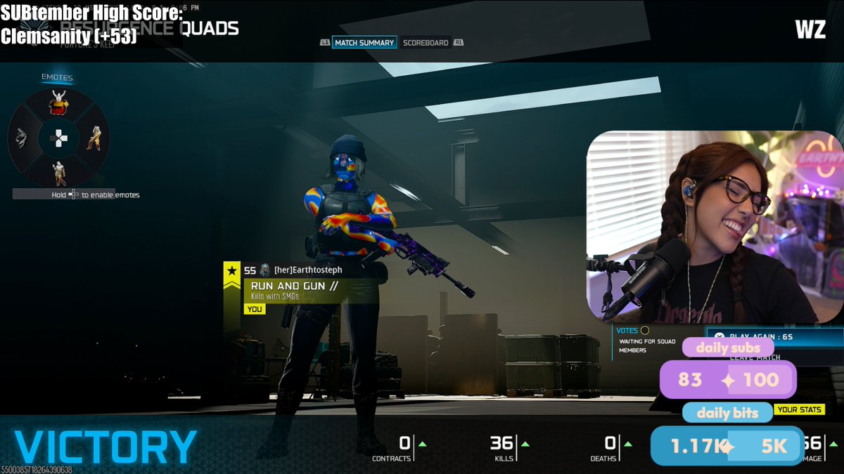 earthtosteph's tweet photo. 36 kill no death solo quad w AND ending September with 3k subs. What a day 🥹 https://t.co/bTuhxVerqp
