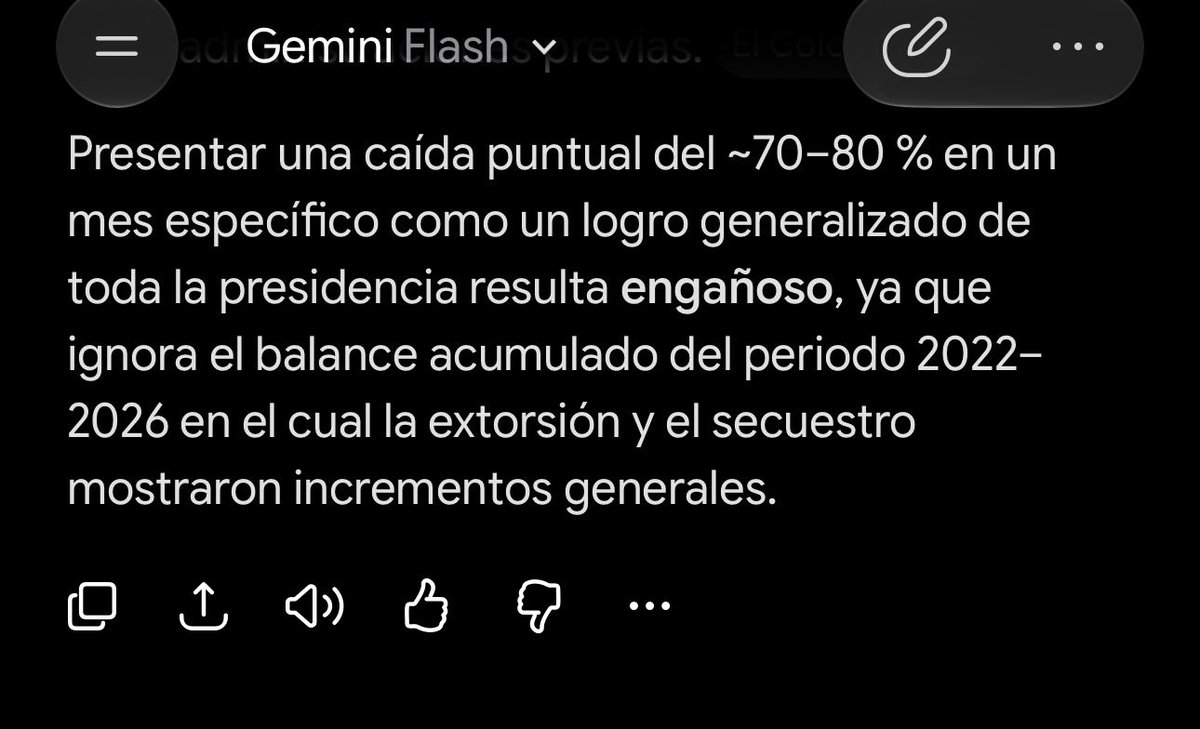 SilensDolens's tweet photo. @TrianaCongreso Hasta ChatGPT sabe que es una comparativa engañosa 😂. Un poco de lógica en estadística, porque entonces, si Abelardo asumió el cargo a inicios de Agosto, él NO tendría ningún “mérito” por el descenso acumulado de 11 meses. El Análisis financiero no funciona como lo describes https://t.co/8V8c5QunNT