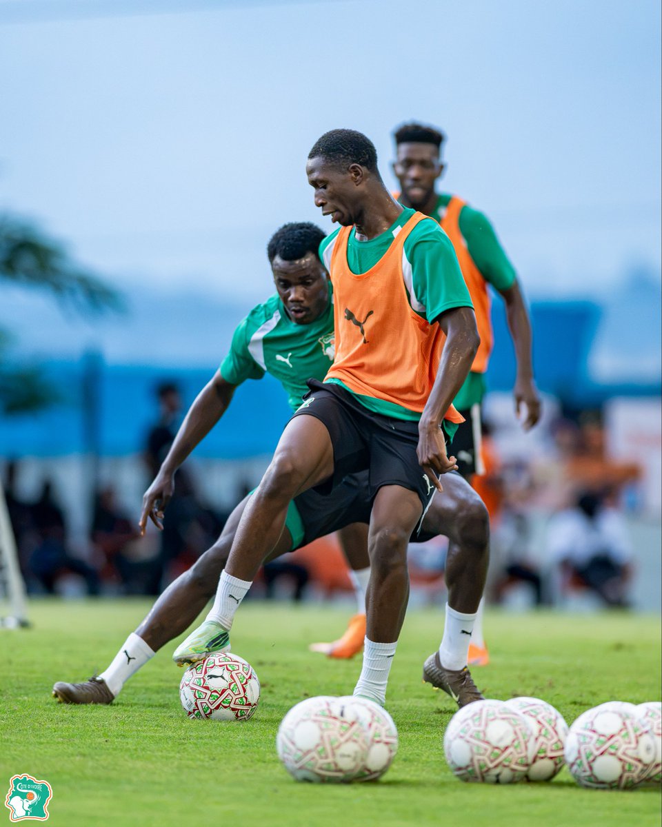 equipenatciv's tweet photo. 🇨🇮 Séance d’entraînement ce mercredi 30 septembre pour les remplaçants et les joueurs restés sur le banc lors du match face à la Somalie.
Même ambition, même détermination ! 🐘🔥🇨🇮

#TousDerrièreLesÉléphants #ÉliminatoiresCAN2027 https://t.co/kLUjrM9CMg