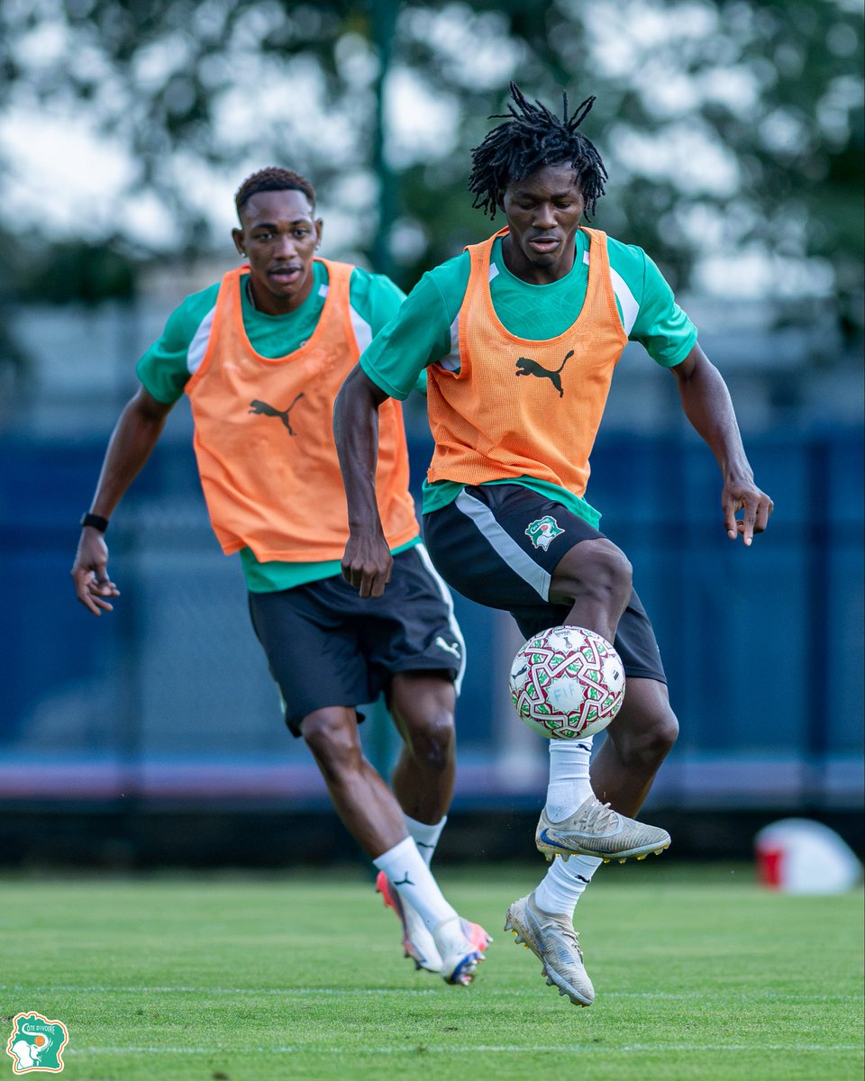 equipenatciv's tweet photo. 🇨🇮 Séance d’entraînement ce mercredi 30 septembre pour les remplaçants et les joueurs restés sur le banc lors du match face à la Somalie.
Même ambition, même détermination ! 🐘🔥🇨🇮

#TousDerrièreLesÉléphants #ÉliminatoiresCAN2027 https://t.co/kLUjrM9CMg