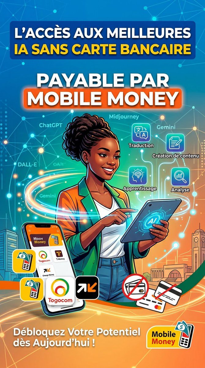 edahyvette's tweet photo. Combien de fois avez-vous dû abandonner l'idée d'utiliser ChatGPT Plus, Claude ou Midjourney parce qu'on vous demandait une carte Visa/Mastercard internationale ?

#IA #CLAUDE #OPENAI https://t.co/vodwn5R6px